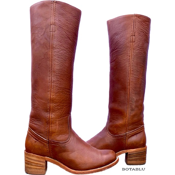 SOLD FRYE Vintage Near-New Campus Tall Knee High Brown Leather Riding Boots 7 - Picture 3 of 15
